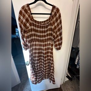 Flannel maternity dress